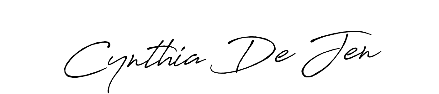 Make a beautiful signature design for name Cynthia De Jen. Use this online signature maker to create a handwritten signature for free. Cynthia De Jen signature style 7 images and pictures png