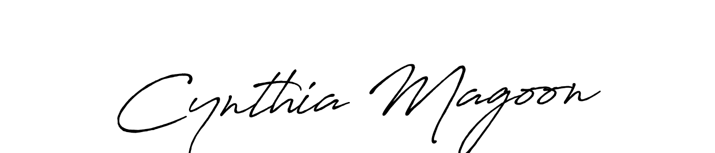 Create a beautiful signature design for name Cynthia Magoon. With this signature (Antro_Vectra_Bolder) fonts, you can make a handwritten signature for free. Cynthia Magoon signature style 7 images and pictures png