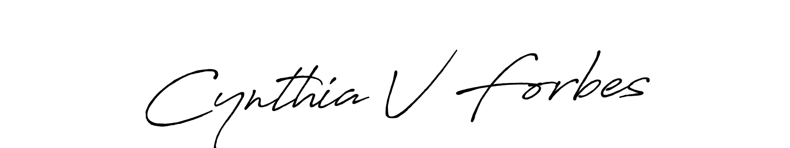 How to make Cynthia V Forbes signature? Antro_Vectra_Bolder is a professional autograph style. Create handwritten signature for Cynthia V Forbes name. Cynthia V Forbes signature style 7 images and pictures png