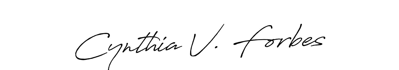 How to Draw Cynthia V. Forbes signature style? Antro_Vectra_Bolder is a latest design signature styles for name Cynthia V. Forbes. Cynthia V. Forbes signature style 7 images and pictures png