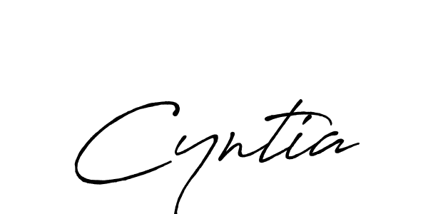 Create a beautiful signature design for name Cyntia. With this signature (Antro_Vectra_Bolder) fonts, you can make a handwritten signature for free. Cyntia signature style 7 images and pictures png