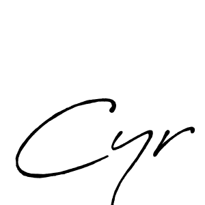 Design your own signature with our free online signature maker. With this signature software, you can create a handwritten (Antro_Vectra_Bolder) signature for name Cyr. Cyr signature style 7 images and pictures png