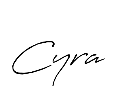 How to make Cyra signature? Antro_Vectra_Bolder is a professional autograph style. Create handwritten signature for Cyra name. Cyra signature style 7 images and pictures png