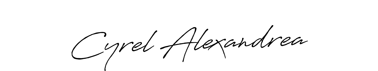 Similarly Antro_Vectra_Bolder is the best handwritten signature design. Signature creator online .You can use it as an online autograph creator for name Cyrel Alexandrea. Cyrel Alexandrea signature style 7 images and pictures png