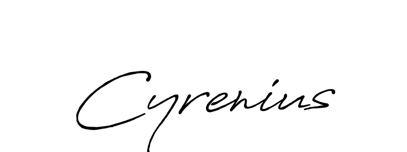 How to make Cyrenius name signature. Use Antro_Vectra_Bolder style for creating short signs online. This is the latest handwritten sign. Cyrenius signature style 7 images and pictures png