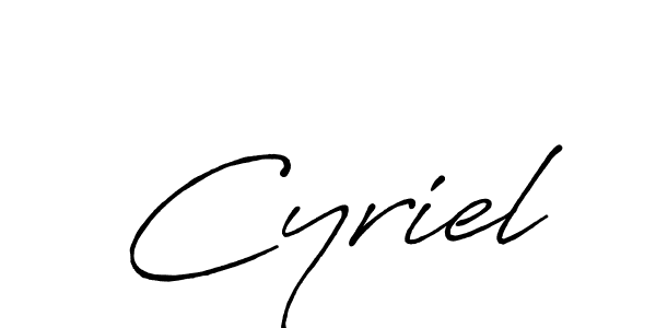 Design your own signature with our free online signature maker. With this signature software, you can create a handwritten (Antro_Vectra_Bolder) signature for name Cyriel. Cyriel signature style 7 images and pictures png