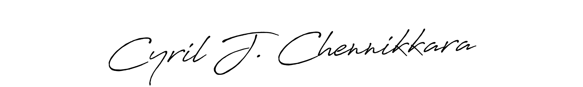 Create a beautiful signature design for name Cyril J. Chennikkara. With this signature (Antro_Vectra_Bolder) fonts, you can make a handwritten signature for free. Cyril J. Chennikkara signature style 7 images and pictures png