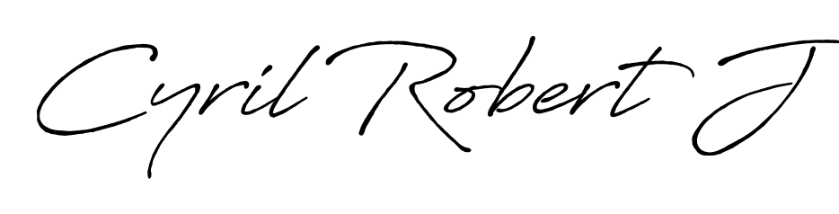 The Antro_Vectra_Bolder font transforms the name Cyril Robert J into an executive sign with sharp precision and distinguished character. Cyril Robert J signature style 7 images and pictures png