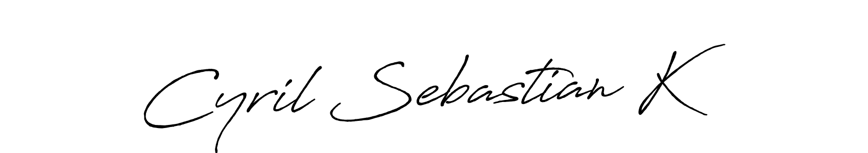 Similarly Antro_Vectra_Bolder is the best handwritten signature design. Signature creator online .You can use it as an online autograph creator for name Cyril Sebastian K. Cyril Sebastian K signature style 7 images and pictures png