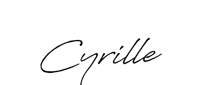 Use a signature maker to create a handwritten signature online. With this signature software, you can design (Antro_Vectra_Bolder) your own signature for name Cyrille. Cyrille signature style 7 images and pictures png