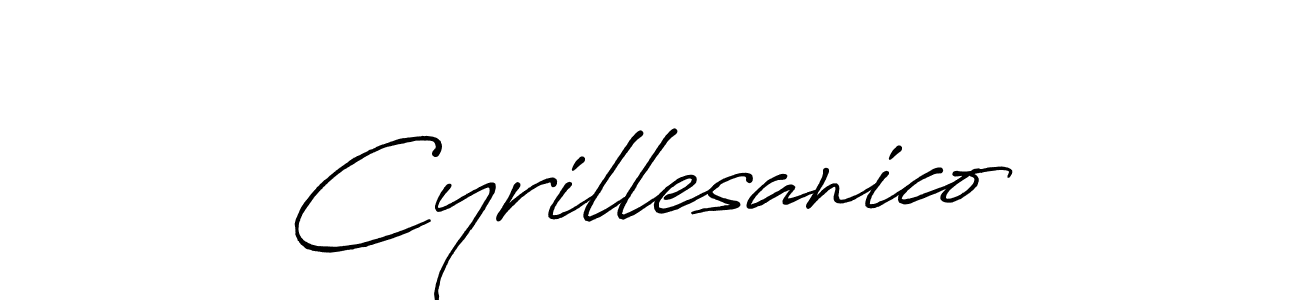 Cyrillesanico stylish signature style. Best Handwritten Sign (Antro_Vectra_Bolder) for my name. Handwritten Signature Collection Ideas for my name Cyrillesanico. Cyrillesanico signature style 7 images and pictures png