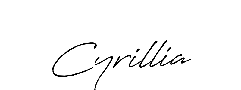 Also You can easily find your signature by using the search form. We will create Cyrillia name handwritten signature images for you free of cost using Antro_Vectra_Bolder sign style. Cyrillia signature style 7 images and pictures png