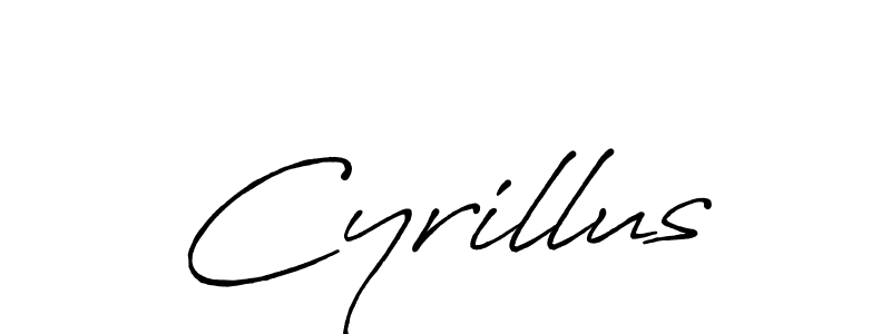 How to make Cyrillus signature? Antro_Vectra_Bolder is a professional autograph style. Create handwritten signature for Cyrillus name. Cyrillus signature style 7 images and pictures png