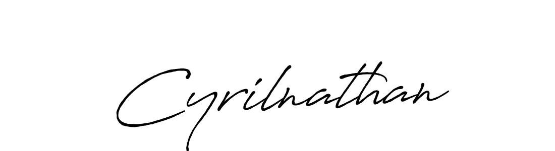 Design your own signature with our free online signature maker. With this signature software, you can create a handwritten (Antro_Vectra_Bolder) signature for name Cyrilnathan. Cyrilnathan signature style 7 images and pictures png