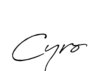 How to make Cyro signature? Antro_Vectra_Bolder is a professional autograph style. Create handwritten signature for Cyro name. Cyro signature style 7 images and pictures png