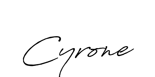 How to make Cyrone name signature. Use Antro_Vectra_Bolder style for creating short signs online. This is the latest handwritten sign. Cyrone signature style 7 images and pictures png