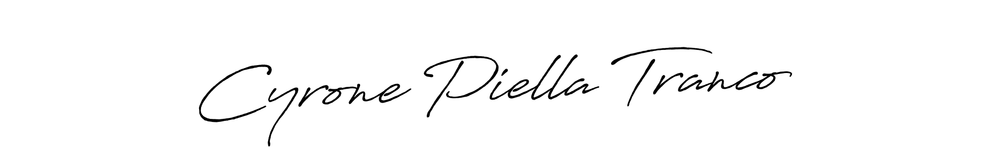 Create a beautiful signature design for name Cyrone Piella Tranco. With this signature (Antro_Vectra_Bolder) fonts, you can make a handwritten signature for free. Cyrone Piella Tranco signature style 7 images and pictures png