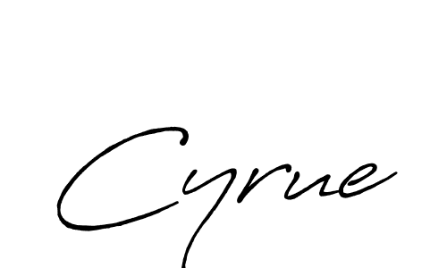 How to make Cyrue signature? Antro_Vectra_Bolder is a professional autograph style. Create handwritten signature for Cyrue name. Cyrue signature style 7 images and pictures png
