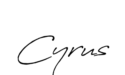 Design your own signature with our free online signature maker. With this signature software, you can create a handwritten (Antro_Vectra_Bolder) signature for name Cyrus. Cyrus signature style 7 images and pictures png