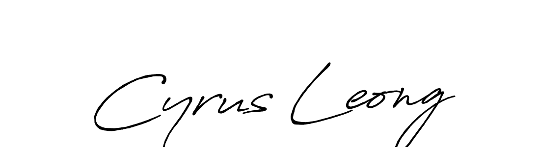 Cyrus Leong stylish signature style. Best Handwritten Sign (Antro_Vectra_Bolder) for my name. Handwritten Signature Collection Ideas for my name Cyrus Leong. Cyrus Leong signature style 7 images and pictures png