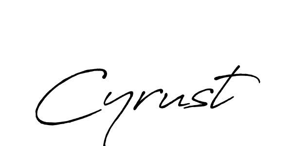 How to make Cyrust signature? Antro_Vectra_Bolder is a professional autograph style. Create handwritten signature for Cyrust name. Cyrust signature style 7 images and pictures png