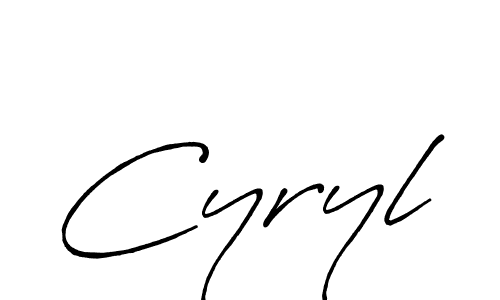 Cyryl stylish signature style. Best Handwritten Sign (Antro_Vectra_Bolder) for my name. Handwritten Signature Collection Ideas for my name Cyryl. Cyryl signature style 7 images and pictures png