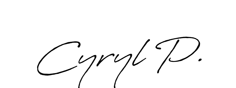 How to make Cyryl P. signature? Antro_Vectra_Bolder is a professional autograph style. Create handwritten signature for Cyryl P. name. Cyryl P. signature style 7 images and pictures png