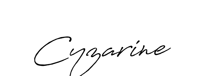 How to make Cyzarine name signature. Use Antro_Vectra_Bolder style for creating short signs online. This is the latest handwritten sign. Cyzarine signature style 7 images and pictures png