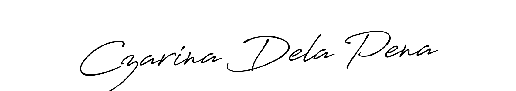 Make a beautiful signature design for name Czarina Dela Pena. With this signature (Antro_Vectra_Bolder) style, you can create a handwritten signature for free. Czarina Dela Pena signature style 7 images and pictures png