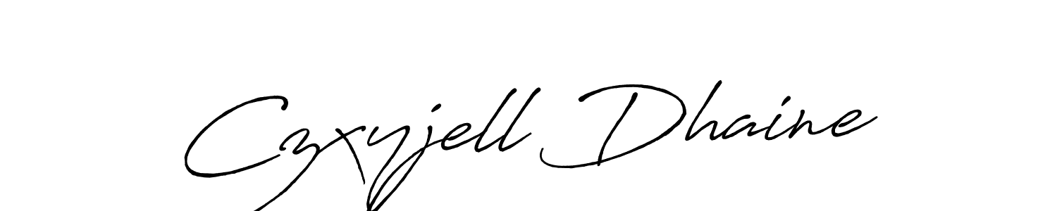 You should practise on your own different ways (Antro_Vectra_Bolder) to write your name (Czxyjell Dhaine) in signature. don't let someone else do it for you. Czxyjell Dhaine signature style 7 images and pictures png