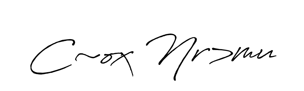 Make a beautiful signature design for name C~ox Nr>mu. With this signature (Antro_Vectra_Bolder) style, you can create a handwritten signature for free. C~ox Nr>mu signature style 7 images and pictures png