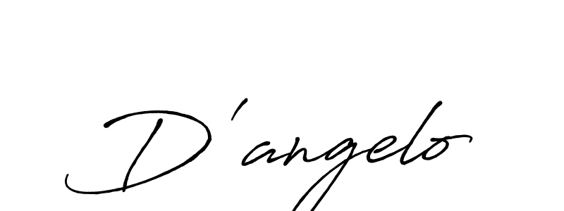 Make a beautiful signature design for name D'angelo. With this signature (Antro_Vectra_Bolder) style, you can create a handwritten signature for free. D'angelo signature style 7 images and pictures png