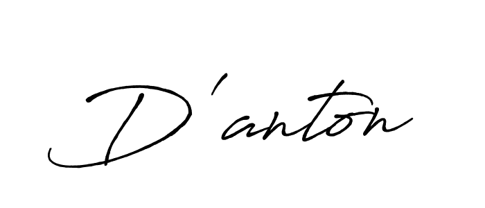 Design your own signature with our free online signature maker. With this signature software, you can create a handwritten (Antro_Vectra_Bolder) signature for name D'anton. D'anton signature style 7 images and pictures png