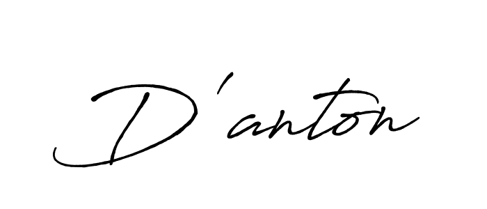 Make a beautiful signature design for name D'anton. With this signature (Antro_Vectra_Bolder) style, you can create a handwritten signature for free. D'anton signature style 7 images and pictures png