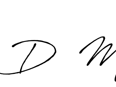 The best way (Antro_Vectra_Bolder) to make a short signature is to pick only two or three words in your name. The name D  M include a total of six letters. For converting this name. D  M signature style 7 images and pictures png