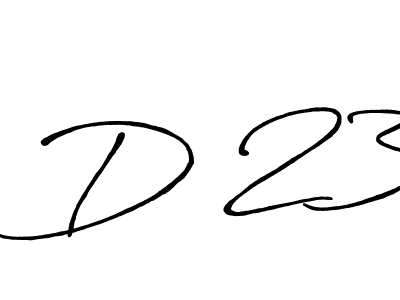 Similarly Antro_Vectra_Bolder is the best handwritten signature design. Signature creator online .You can use it as an online autograph creator for name D 23. D 23 signature style 7 images and pictures png