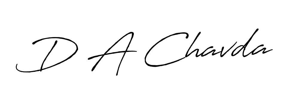 How to make D A Chavda signature? Antro_Vectra_Bolder is a professional autograph style. Create handwritten signature for D A Chavda name. D A Chavda signature style 7 images and pictures png