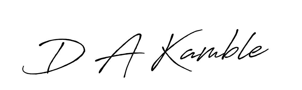 Also we have D A Kamble name is the best signature style. Create professional handwritten signature collection using Antro_Vectra_Bolder autograph style. D A Kamble signature style 7 images and pictures png