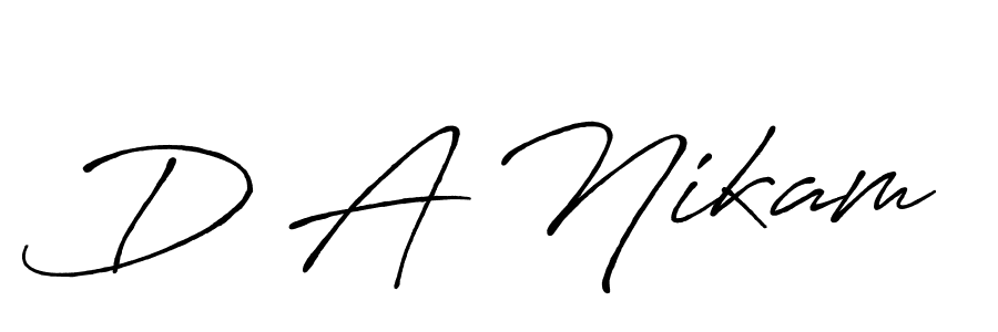 Design your own signature with our free online signature maker. With this signature software, you can create a handwritten (Antro_Vectra_Bolder) signature for name D A Nikam. D A Nikam signature style 7 images and pictures png