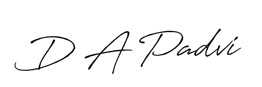 Also we have D A Padvi name is the best signature style. Create professional handwritten signature collection using Antro_Vectra_Bolder autograph style. D A Padvi signature style 7 images and pictures png
