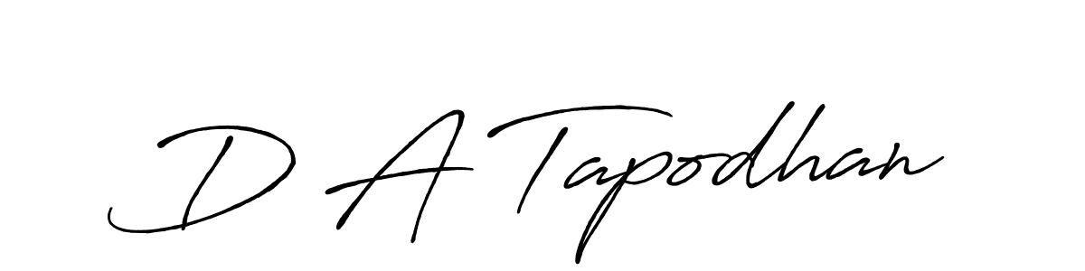 Similarly Antro_Vectra_Bolder is the best handwritten signature design. Signature creator online .You can use it as an online autograph creator for name D A Tapodhan. D A Tapodhan signature style 7 images and pictures png