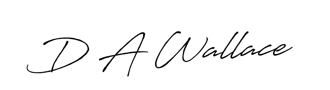 Also You can easily find your signature by using the search form. We will create D A Wallace name handwritten signature images for you free of cost using Antro_Vectra_Bolder sign style. D A Wallace signature style 7 images and pictures png