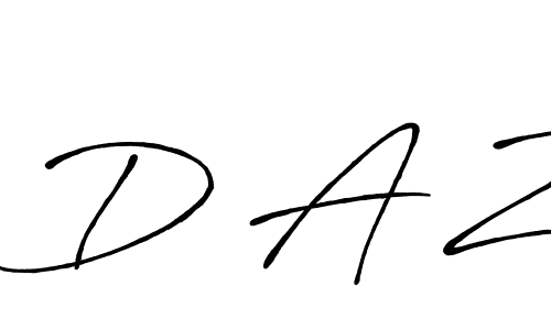 D A Z stylish signature style. Best Handwritten Sign (Antro_Vectra_Bolder) for my name. Handwritten Signature Collection Ideas for my name D A Z. D A Z signature style 7 images and pictures png