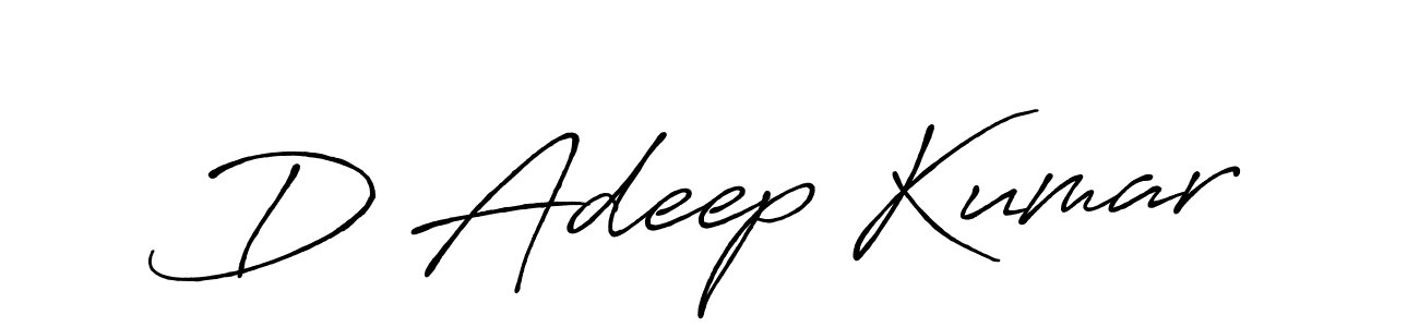Create a beautiful signature design for name D Adeep Kumar. With this signature (Antro_Vectra_Bolder) fonts, you can make a handwritten signature for free. D Adeep Kumar signature style 7 images and pictures png