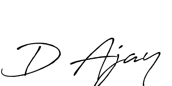 Use a signature maker to create a handwritten signature online. With this signature software, you can design (Antro_Vectra_Bolder) your own signature for name D Ajay. D Ajay signature style 7 images and pictures png