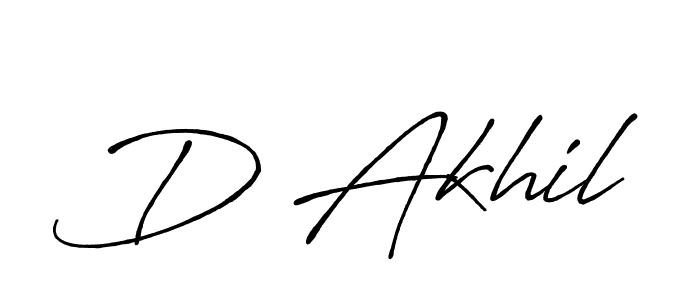 How to make D Akhil signature? Antro_Vectra_Bolder is a professional autograph style. Create handwritten signature for D Akhil name. D Akhil signature style 7 images and pictures png