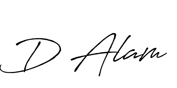 Design your own signature with our free online signature maker. With this signature software, you can create a handwritten (Antro_Vectra_Bolder) signature for name D Alam. D Alam signature style 7 images and pictures png