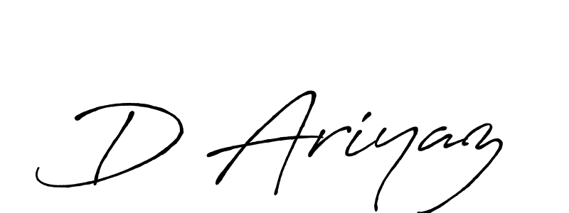 Create a beautiful signature design for name D Ariyaz. With this signature (Antro_Vectra_Bolder) fonts, you can make a handwritten signature for free. D Ariyaz signature style 7 images and pictures png