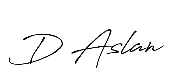 Also we have D Aslan name is the best signature style. Create professional handwritten signature collection using Antro_Vectra_Bolder autograph style. D Aslan signature style 7 images and pictures png