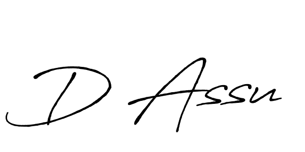 You should practise on your own different ways (Antro_Vectra_Bolder) to write your name (D Assu) in signature. don't let someone else do it for you. D Assu signature style 7 images and pictures png